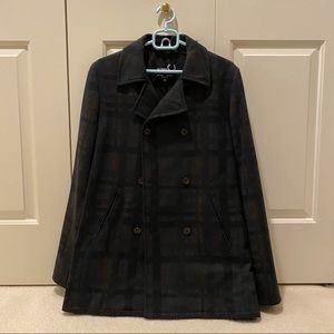 Raf Simon x Fred Perry Men’s Checkered Pea Coat ♠️